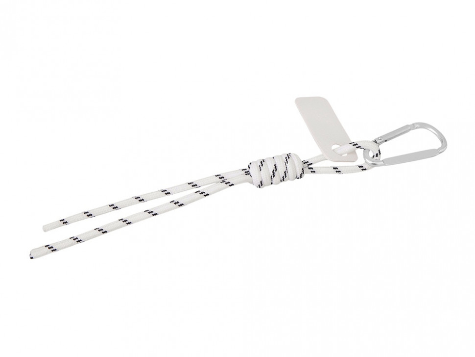 Брелок-веревочка на карабине Trinket, черно-белый