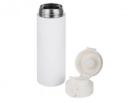 Вакуумная термокружка Waterline c кнопкой Guard, 400 мл, белый (P)