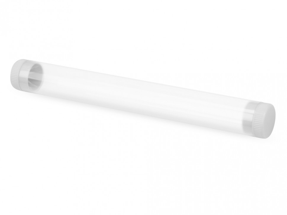Футляр-туба пластиковый для ручки Tube 2.0, прозрачный/белый