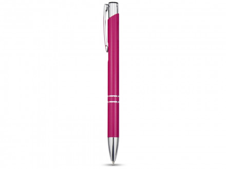 Алюминиевая шариковая кнопочная ручка Moneta, синие чернила, розовый