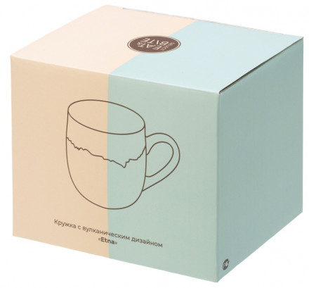 Кружка с вулканическим эффектом по краю Etna, 440 мл, оливковый