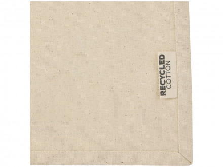 Мини эко-сумка Odessa с клинчиком, изготовленная из переработанного хлопка, сертифицированного согласно GRS, плотностью 220 г/м², объемом 9 л - Натуральный