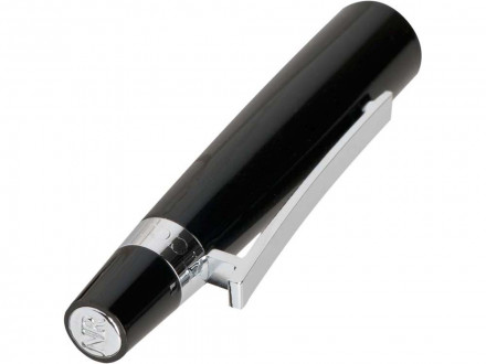 Ручка шариковая Nina Ricci модель Funambule striped в футляре, серебристый/черный