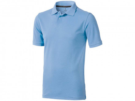 Calgary мужская футболка-поло с коротким рукавом, голубой