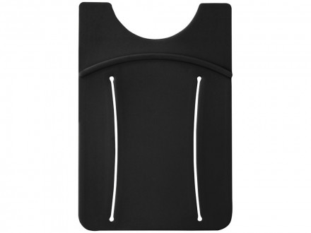 Картхолдер для телефона с отверстием для пальца, черный