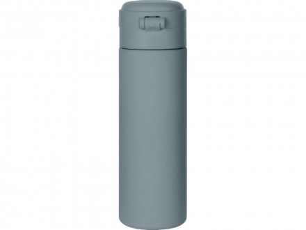 Вакуумная термокружка Waterline c кнопкой Guard, 400 мл, тубус, антрацит