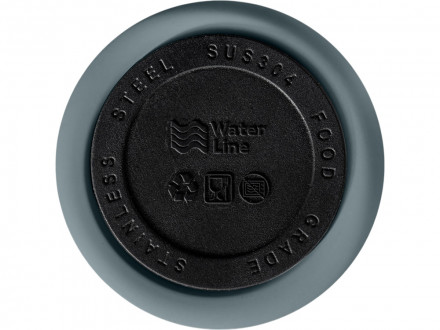 Вакуумная термокружка Waterline c кнопкой Guard, 400 мл, тубус, антрацит