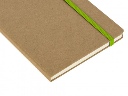 Блокнот Sevilia Hard, твердая обложка из крафта A5, 80 листов, крафтовый/зеленое яблоко