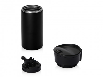 Вакуумная термокружка с кнопкой Upgrade, Waterline, тубус, черный