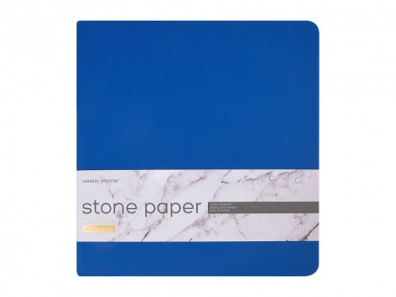 Еженедельник с каменной бумагой А5+ Carrara, синий