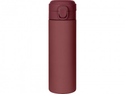 Вакуумная термокружка Waterline c кнопкой Guard, 400 мл, тубус, бургунди