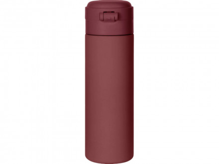Вакуумная термокружка Waterline c кнопкой Guard, 400 мл, тубус, бургунди