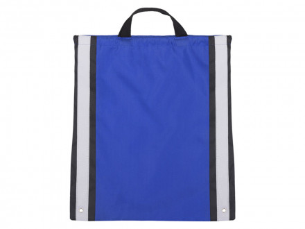 Рюкзак-мешок Savy со светоотражающими полосами по бокам, синий