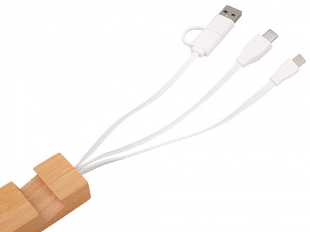 Универсальный кабель с подставкой 4-в-1 Unicable, белый