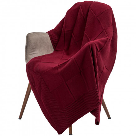 Плед Chess Queen, бордовый