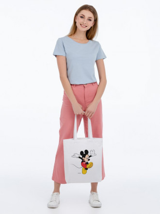 Холщовая сумка «Микки Маус. Fun», белая