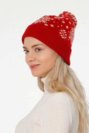 Шапка Snow Fairy, красная