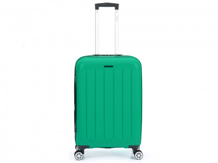 Чемодан TORBER В Отпуск, ярко-бирюзовый, полипропилен, 65,5 х 43,5 х 26 см, 62 л