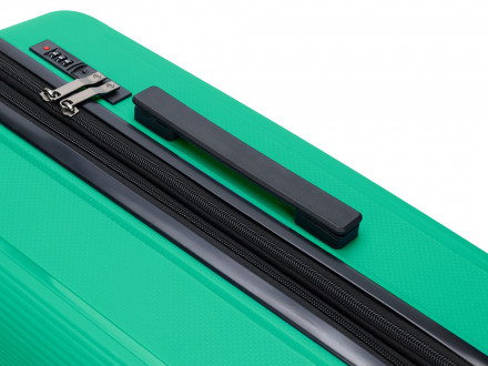 Чемодан TORBER В Отпуск, ярко-бирюзовый, полипропилен, 65,5 х 43,5 х 26 см, 62 л