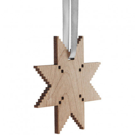 Деревянная подвеска Carving, в форме снежинки