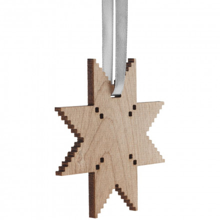 Деревянная подвеска Carving, в форме снежинки