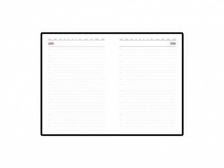 Ежедневник недатированный с магнитным клапаном, А5 WALTZ, красный