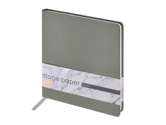 Еженедельник с каменной бумагой А5+ Carrara, серый