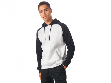 Толстовка с капюшоном Dublin мужская, черный/серый меланж