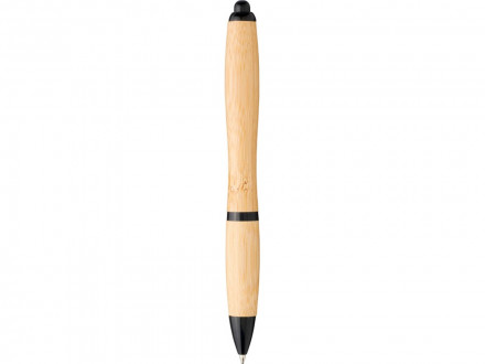Шариковая ручка Nash из бамбука, натуральный/черный