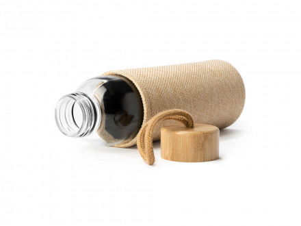 Стеклянная бутылка SIBU 500 мл, прозрачный/бежевый