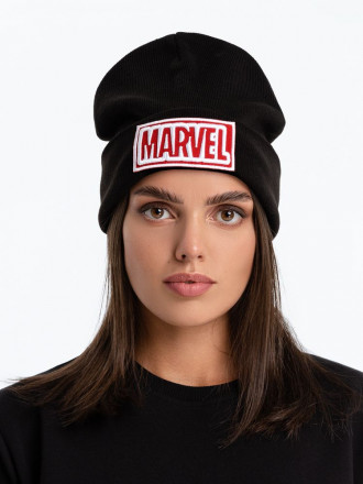 Шапка с вышивкой Marvel, черная