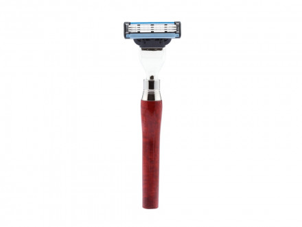 Бритвенный набор Mondial: станок MACH3, помазок, подставка; корень шиповника