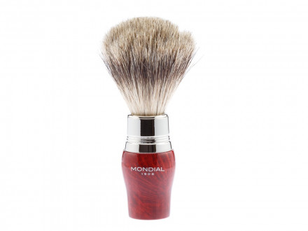 Бритвенный набор Mondial: станок MACH3, помазок, подставка; корень шиповника