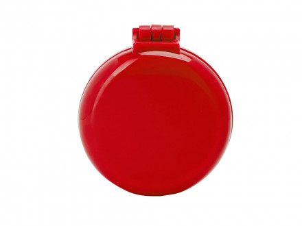 Складная щетка BLUNT с круглым карманным зеркальцем, красный