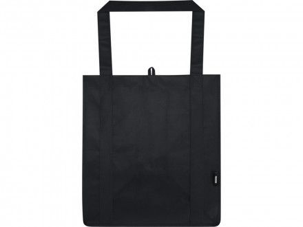 Liberty эко-сумка с прочным днищем объемом 6 л из нетканого материала, переработанного по стандарту GRS, сплошной черный