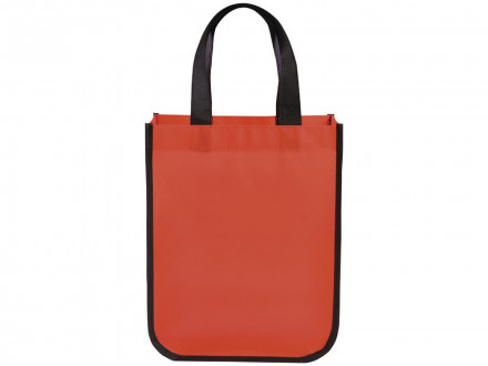 Маленькая ламинированная сумка для покупок, красный