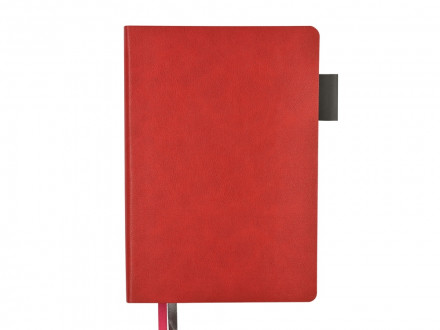 Ежедневник А5 датированный Boston 2027, красный с серым обрезом
