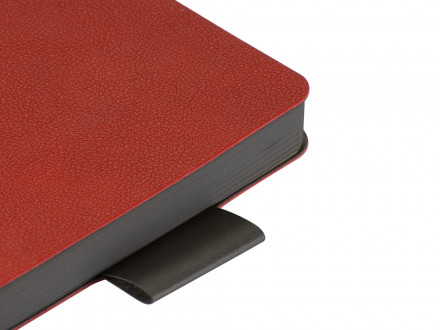 Ежедневник А5 датированный Boston 2027, красный с серым обрезом