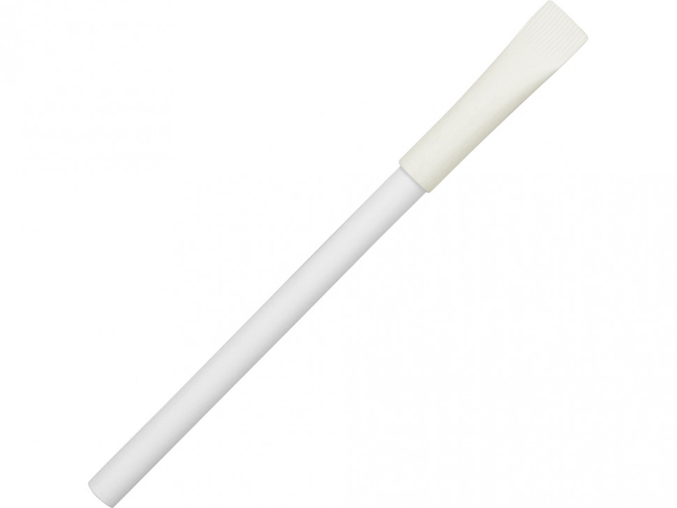 Ручка картонная с колпачком Recycled, белый