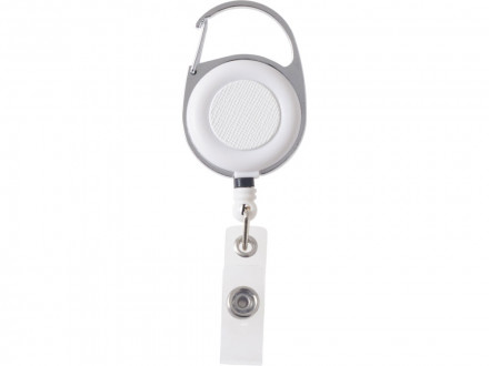 Бейдж с рулеткой-карабин Favor, белый