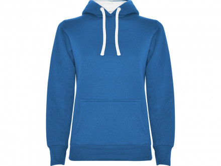 Толстовка с капюшоном Urban женская, королевский синий/белый