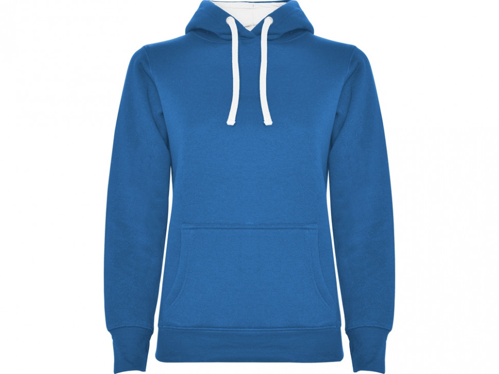 Толстовка с капюшоном Urban женская, королевский синий/белый