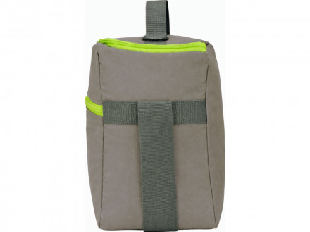 Изотермическая сумка-холодильник Neo Classic c контрастной молнией, серый/зеленое яблоко