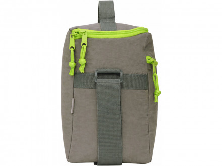 Изотермическая сумка-холодильник Neo Classic c контрастной молнией, серый/зеленое яблоко