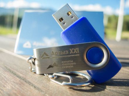 Флешка Twist, синяя, 4 Гб