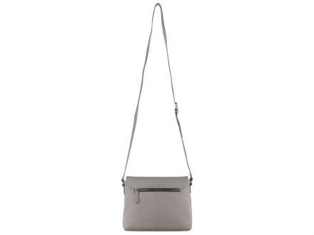 Сумка наплечная женская BUGATTI Bella, бежевая, воловья кожа/полиэстер, 25х8х20 см