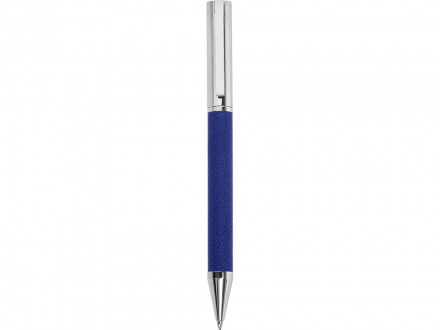 Металлическая шариковая ручка Bossy с вставкой из эко-кожи, синий