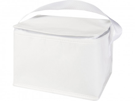 Spectrum нетканая сумка-холодильник, 4 л, на 6 банок, из переработанных материалов, белый