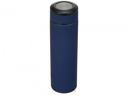 Термос Confident с покрытием soft-touch 420мл, темно-синий (Р)