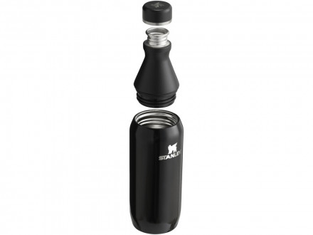 Бутылка для воды Stanley All Day Slim объемом 350 мл - черный глянцевый